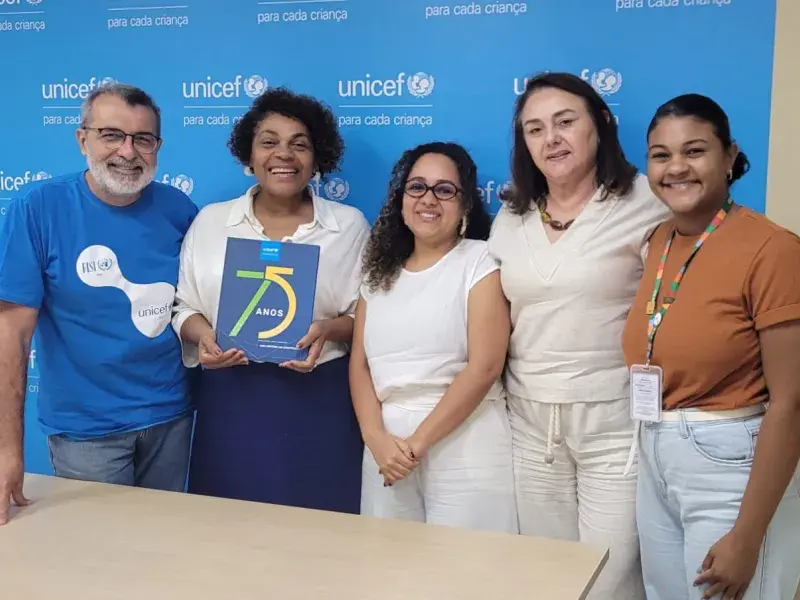 Equipe do Selo UNICEF e Secretaria da Igualdade Racial