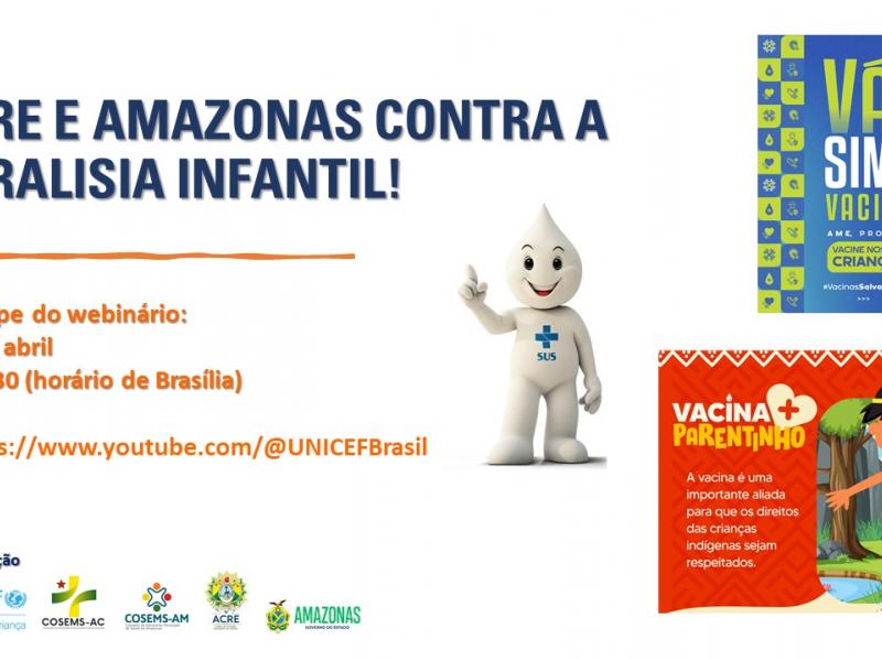 O encontro virtual tem como foco discutir o cenário da baixa cobertura vacinal e o risco de reintrodução da paralisia infantil no Brasil