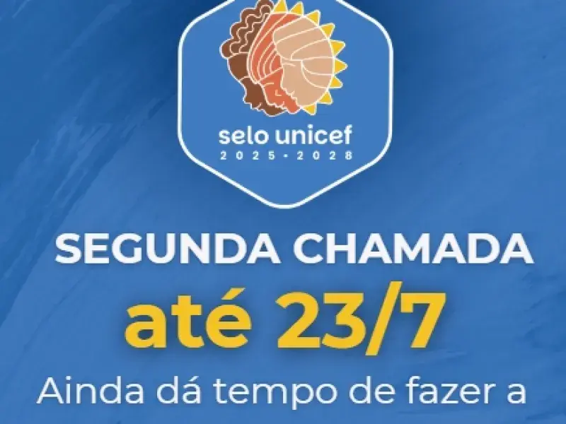 Selo UNICEF: segunda chamada permite adesões até 23/7 