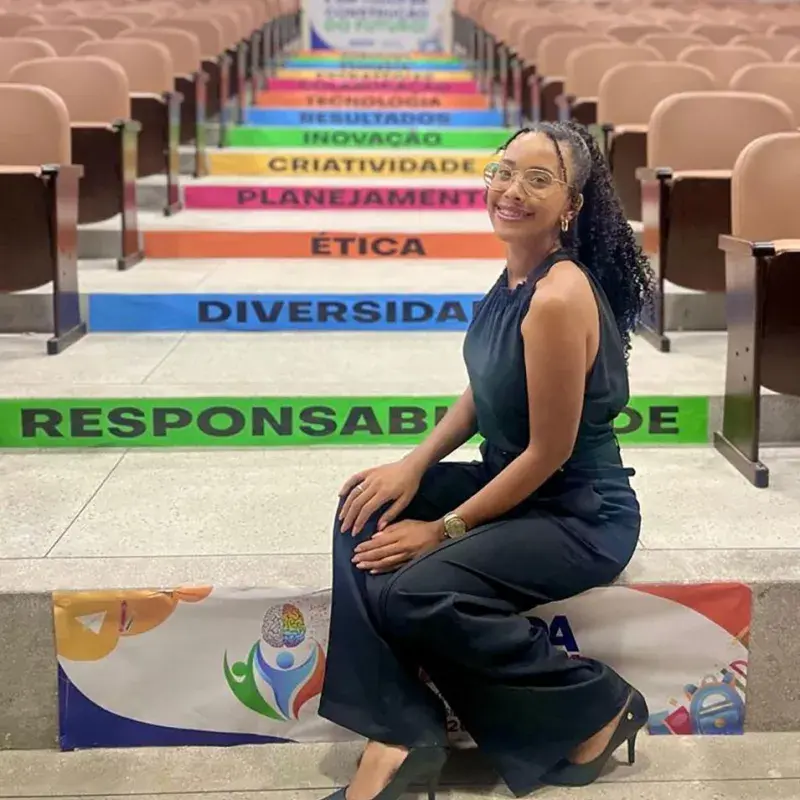 Layane Souza já foi participante do NUCA e hoje é Articuladora do Selo UNICEF em seu município.