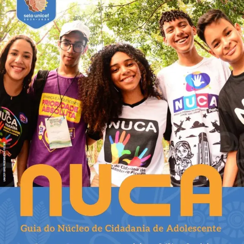 Capa da publicação do Guia do Núcleo de Cidadania de Adolescentes